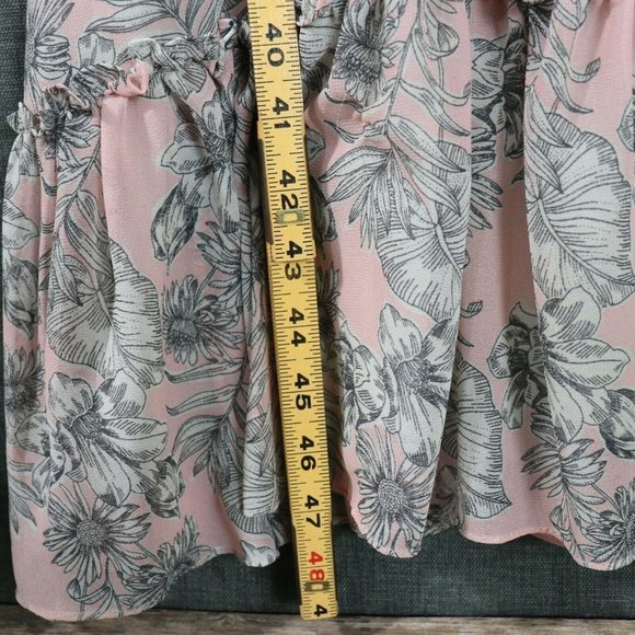 Misa Los Angeles Dress Womens M Smocked Blouson Pink Boho Chic Midi - Picture 12 of 16